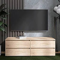 Широка Тумба для телевізора 1400 ЛТВ Дуб сонома (140х38х49 см) Еверест