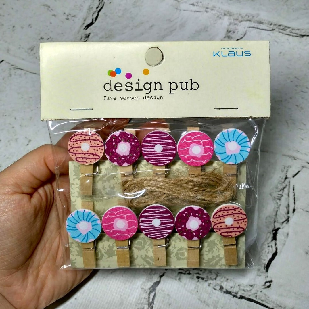 Декоративні прищіпки Пончики, 10 шт