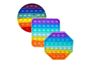 Сенсорна іграшка антистрес Push Pop Bubble Rainbow Веселка 1 шт. YU227