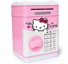 Електронна Скарбничка сейф я Hello Kitty з кодовим замком + купюроприймач YU227