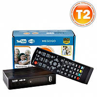Цифровой ТВ тюнер MEGOGO DVB металлический корпус T2 ресивер FTA с IPTV, Wi-Fi,  Youtube, USB Мегого  YU227