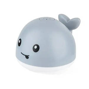 Іграшка для ванної Qinye Toys Кіт спрей, що світиться з фонтаном Сірий YU227, фото 2