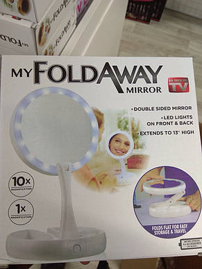 Косметичне дзеркало My Foldaway Mirror з підсвічуванням YU227, фото 3
