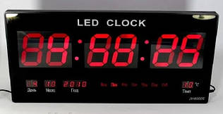 Електронний настінний годинник LED CW 4622 Red YU227
