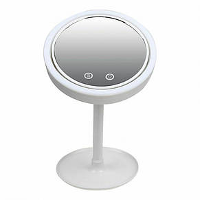 Кругле дзеркало з підсвічуванням і підставкою Beauty Breeze Mirror YU227, фото 3