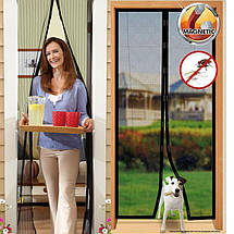 Дверна антимоскітна сітка Magic Mash на магнітах. Уцінка!!! YU227, фото 5