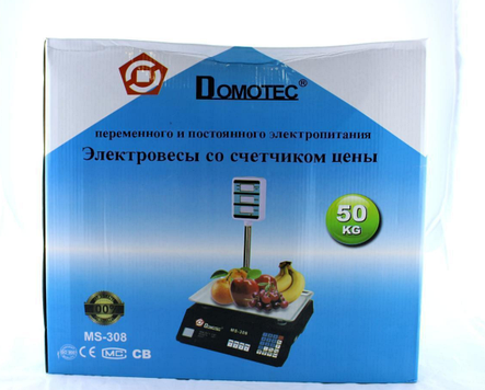 Торгові електронні ваги ACS 50kg/5g + pole 308 Domotec до 50 кг YU227, фото 2