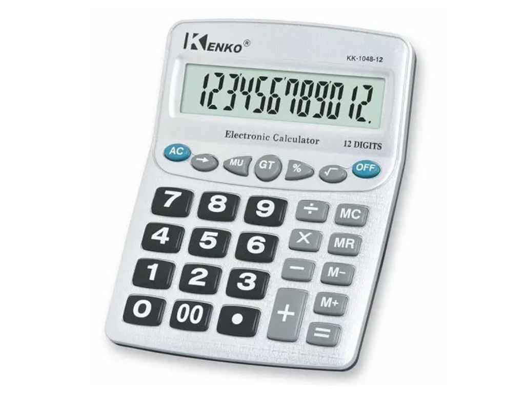 Калькулятор №КК-1048-12 12 цифр 4 кольори 2R3 ТМ OPV BP, фото 1