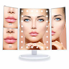 Дзеркало для макіяжу з LED підсвічуванням Superstar Magnifying Mirror YU227, фото 3