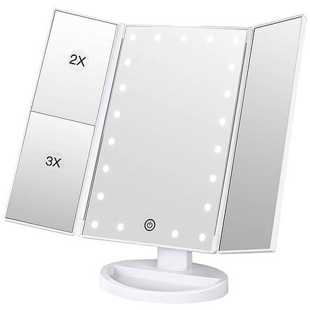 Дзеркало для макіяжу з LED підсвічуванням Superstar Magnifying Mirror YU227, фото 1