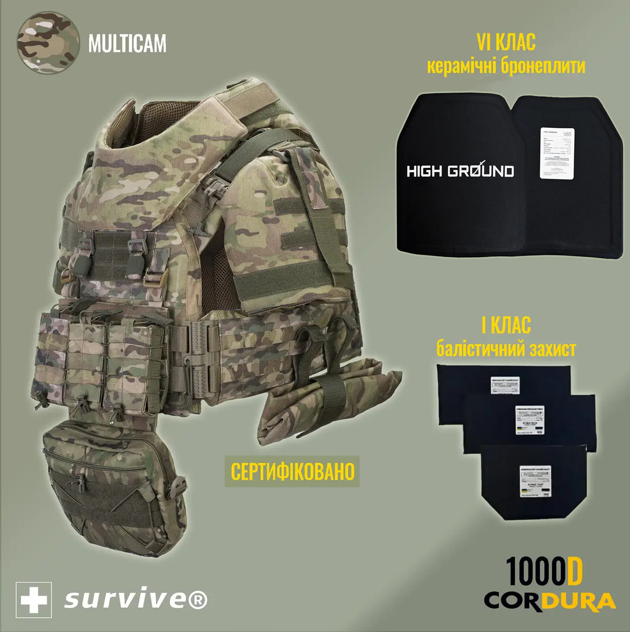 Бронежилет полной защиты 6 класса, с системой быстрого сброса 8 ...