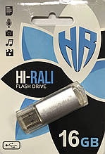 Флеш накопичувач Флешка 16Gb USB 2.0 Hi-Rali Corsair series Silver, HI-16GB3CORSL, YU227