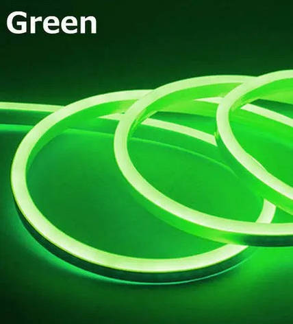 Стрічка силіконова LED Neon 12V Зелена 5 м, фото 2