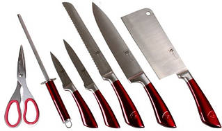Набір кухонних ножів 8 в 1 Royalty Line RL-KSS804N YU227