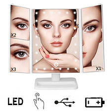 Дзеркало з LED підсвічуванням для макіяжу Superstar Magnifying Mirror лід YU227, фото 3