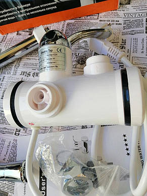 Електричний проточний кран водонагрівач для кухні з дисплеєм Бічне підключення YU227, фото 2