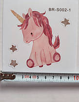 Вінілові наклейки 6 звірят 8 х 7 см 6 штук Б284-6 -2, фото 5