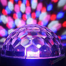 Світлодіодний диско куля LED Crystall Magic Ball Light з пультом YU227, фото 2