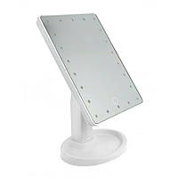 Настільне дзеркало для макіяжу з LED підсвічуванням 22 світлодіода біле YU227