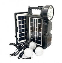 Ліхтар CL-810 Power Bank-Блютус-Радіо з сонячною панеллю + 3 лампочки YU227