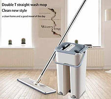 Швабра ледащо з відром Supretto Scratch Cleaning Mop зі складною ручкою і системою віджиму YU227, фото 3
