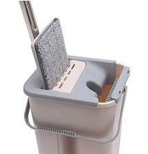 Швабра ледащо з відром Supretto Scratch Cleaning Mop зі складною ручкою і системою віджиму YU227, фото 5