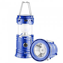 Кампінгова лампа з сонячною панеллю WOW JH-5800T Ліхтар c POWER BANK Синій YU227