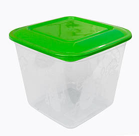 Харчовий контейнер пластиковий (судок) 1,5 літра (ПолимерАгро) 11х14.5х14.5 см