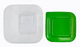 Харчовий контейнер пластиковий (судок) 1,5 літра (ПолимерАгро) 11х14.5х14.5 см, фото 2