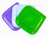 Харчовий контейнер пластиковий (судок) 1,5 літра (ПолимерАгро) 11х14.5х14.5 см, фото 5