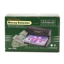 Ультрафіолетовий детектор достовірності валют AD-118AB Original size UV money detector YU227, фото 5