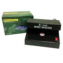 Ультрафіолетовий детектор достовірності валют AD-118AB Original size UV money detector YU227, фото 6
