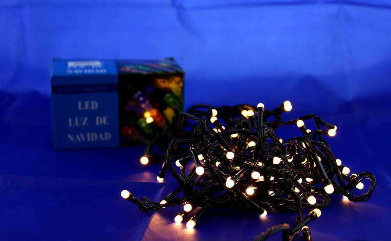 Світлодіодна гірлянда Xmas LED 100 WW-4 Теплий білий YU227, фото 1