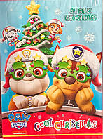 Адвент календар з шоколадками Щенячий Патруль Paw Patrol Merry Christmas 75г