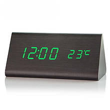 Настільні електронні годинник VST-861 з будильником, датою і термометром, у формі дерев'яного бруска YU227
