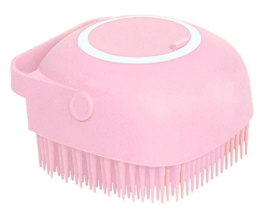 Силіконова масажна щітка мочалка Silicone Massage Bath Brush Рожевий YU227