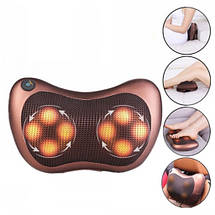 Масажна Подушка Massage Pillow QY-8028 Інфрачервоний роликовий масажер для шиї і спини YU227, фото 5