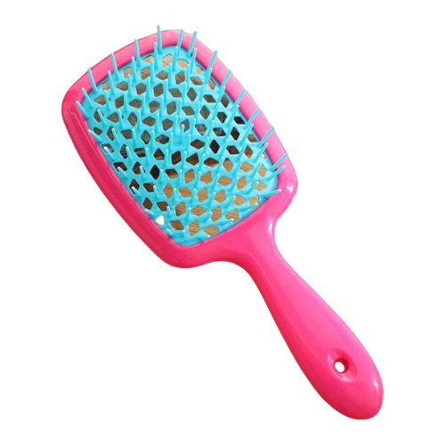 Гребінець для волосся Super Hair Brush Рожевий з блакитним YU227