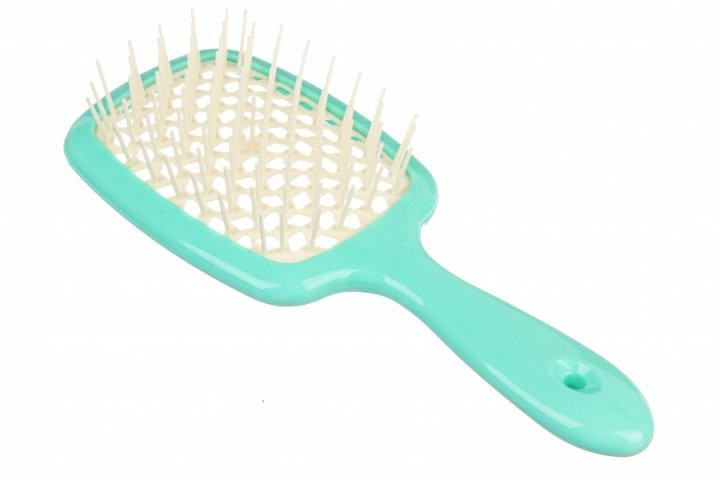 Гребінець для волосся Super Hair Brush М'ята з білим YU227