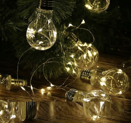 Xmas гірлянд у вигляді Лампочки 10 Led Білий теплий з з'єднувачем YU227, фото 3