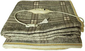 Електропростирадло 150х170 см з сумкою Electric Blanket сірий картатий YU227, фото 3