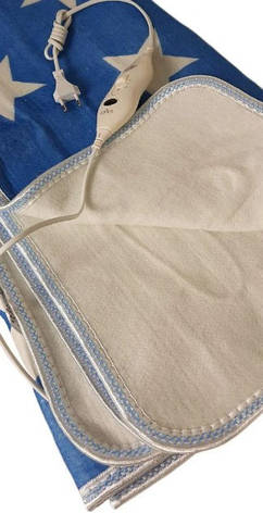 Простирадло 150х170 см з підігрівом Electric Blanket синя з білим YU227, фото 4