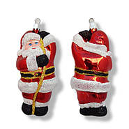 Новорічні іграшки на ялинку Санта на мотузці, фото 2