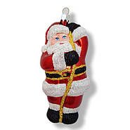 Новорічні іграшки на ялинку Санта на мотузці, фото 3