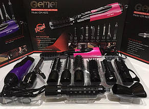 Повітряний стайлер для волосся 10 в 1 Gemei GM -4835 Professional Hot Air Styler фен-щітка для волосся YU227, фото 2