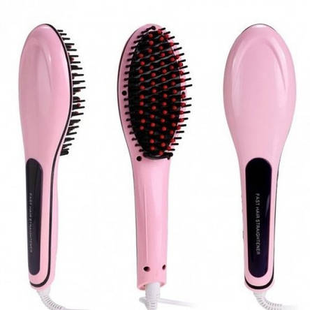 Гребінець-випрямляч Fast Hair Straightener HQT-906 Рожева YU227, фото 1
