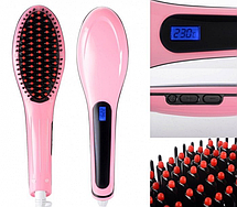 Гребінець-випрямляч Fast Hair Straightener HQT-906 Рожева YU227, фото 6