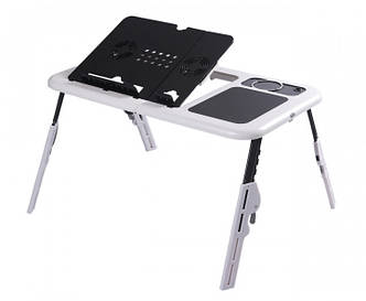 Столик для ноутбука E-Table LD-09 Портативний складаний з 2 USB кулерами YU227, фото 1