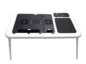 Столик для ноутбука E-Table LD-09 Портативний складаний з 2 USB кулерами YU227, фото 3