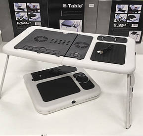 Столик для ноутбука E-Table LD-09 Портативний складаний з 2 USB кулерами YU227, фото 4